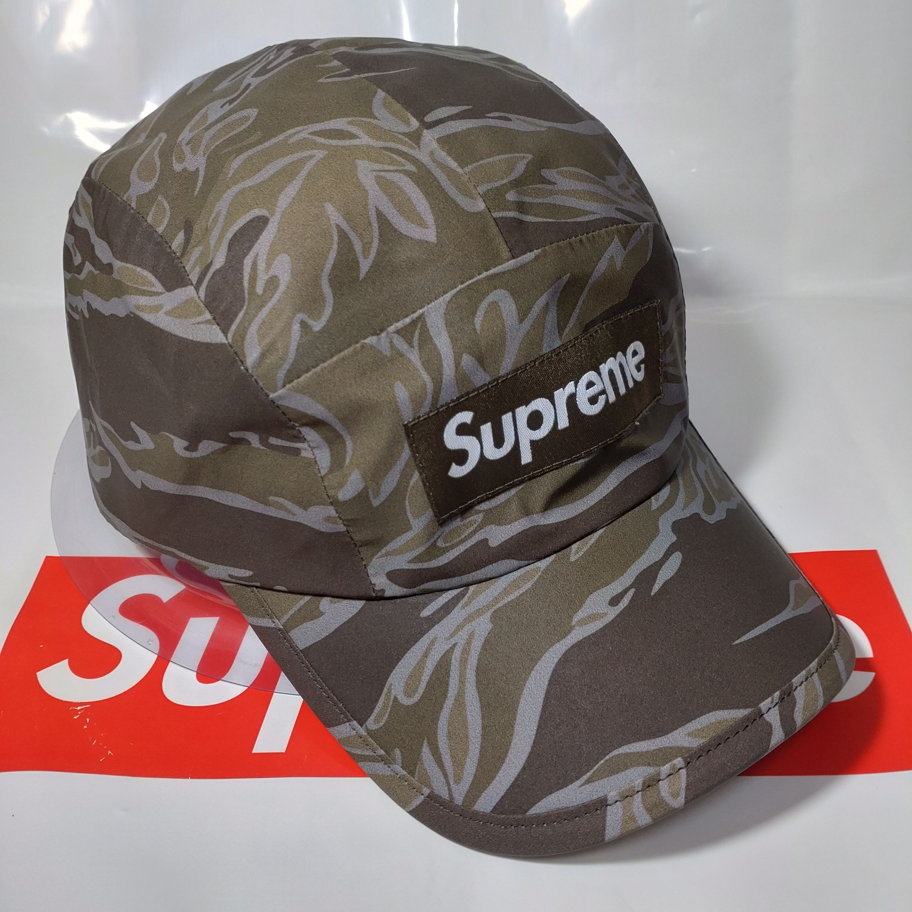 Supreme Tiger Camo Reflective Camp Cap "Brown"