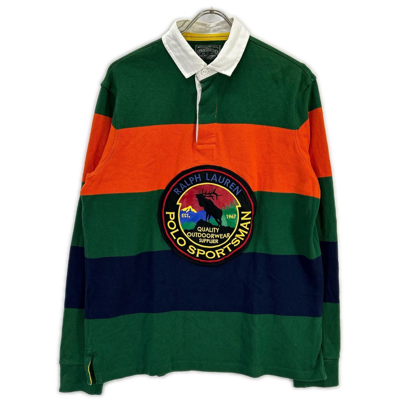 ポロカントリー マルチカラー POLO SPORTSMANワッペン ラガーシャツ M