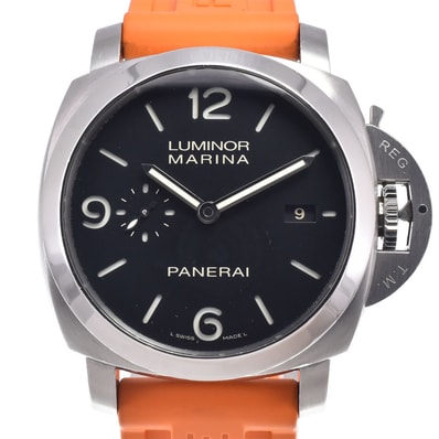 パネライ PANERAI PAM00312 ルミノール マリーナ1950 3DAYS デイト ブラック 自動巻き メンズ 箱・保証書付き 腕時計 B#149178