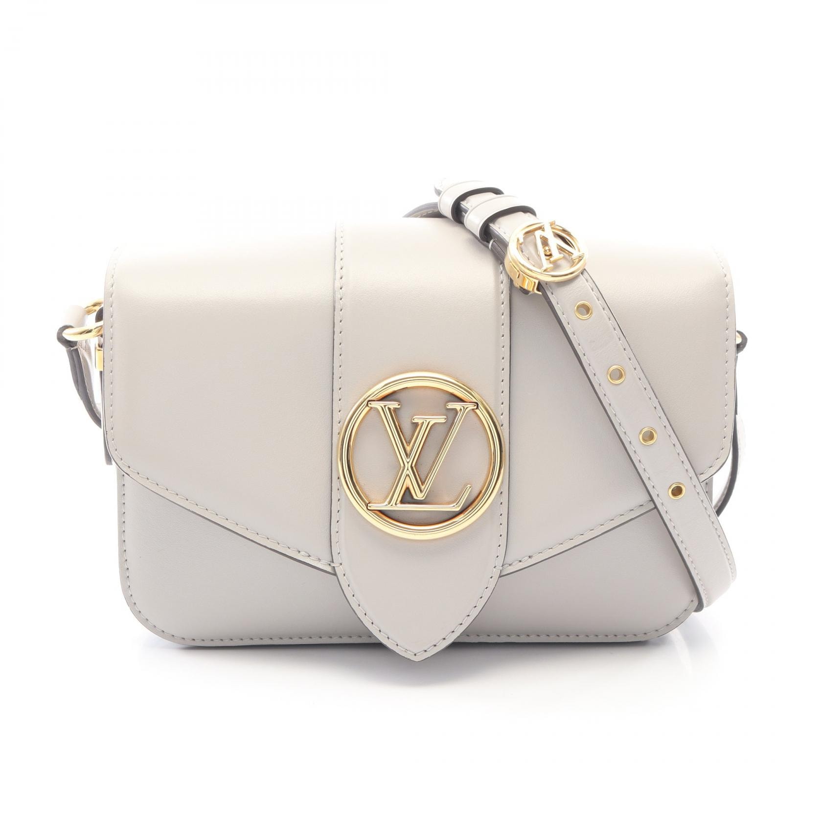 ルイ・ヴィトン LOUIS VUITTON LV PONT 9 LVポンヌフ ショルダーバッグ バッグ レザー グレー レディース グレー系 M57326 【中古】