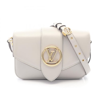ルイ・ヴィトン LOUIS VUITTON LV PONT 9 LVポンヌフ ショルダーバッグ バッグ レザー グレー レディース グレー系 M57326 【中古】