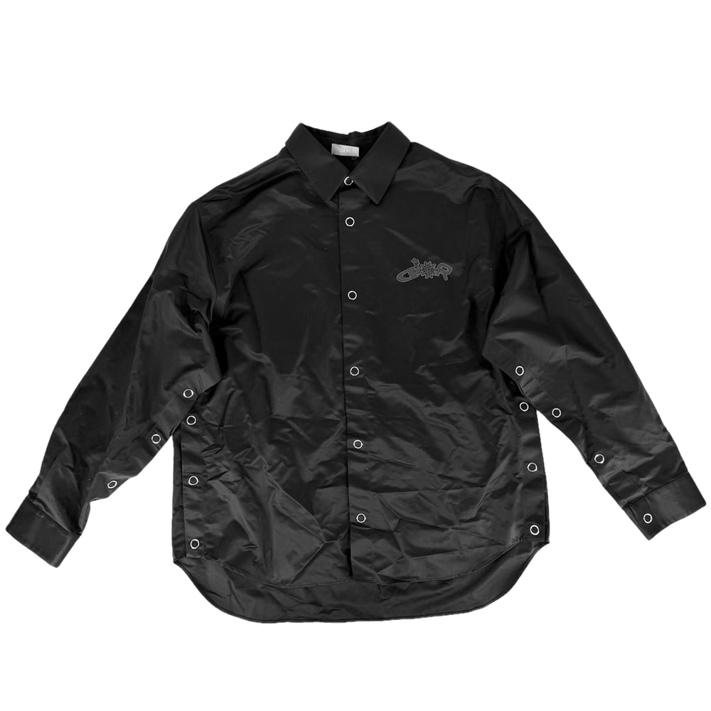 Dior ディオール 長袖シャツ ルイスハミルトン トップス LEWIS HAMILTON アパレル 服 39サイズ ブラック 黒 コットン ナイロン メンズ 春 秋【中古品】