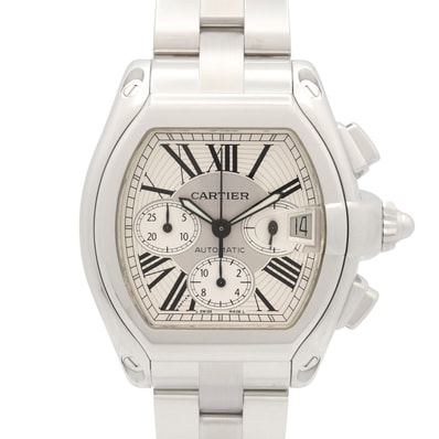 カルティエ CARTIER ロードスター クロノ LM 腕時計 時計 ステンレススチール メンズ シルバー系 W62019X6 【中古】