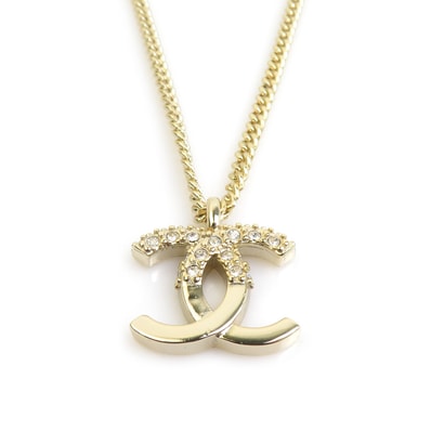 シャネル CHANEL ネックレス メタル/ラインストーン ゴールド レディース【中古】 56953j