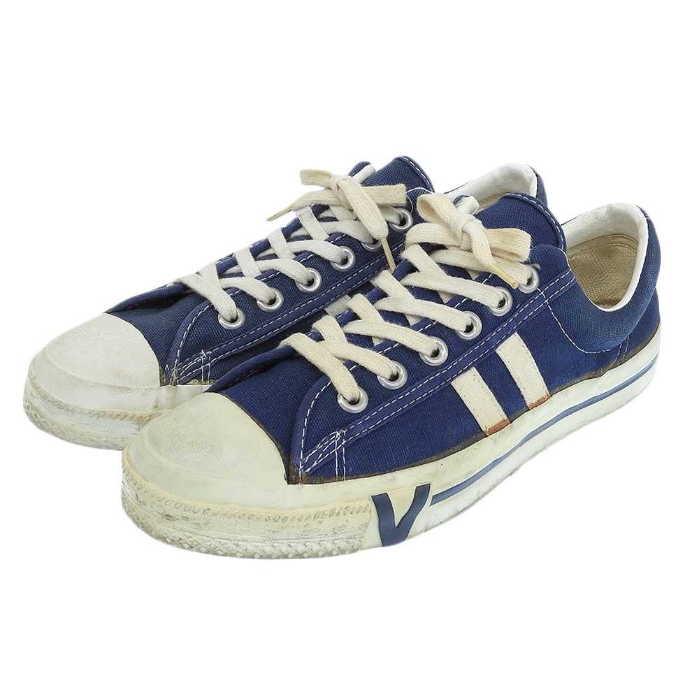 コンバース 70S VINTAGE USA製 一つ星 ローカット サイドライン スニーカー シューズ メンズ ブルー 6 1/2 6.5