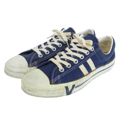 コンバース 70S VINTAGE USA製 一つ星 ローカット サイドライン スニーカー シューズ メンズ ブルー 6 1/2 6.5