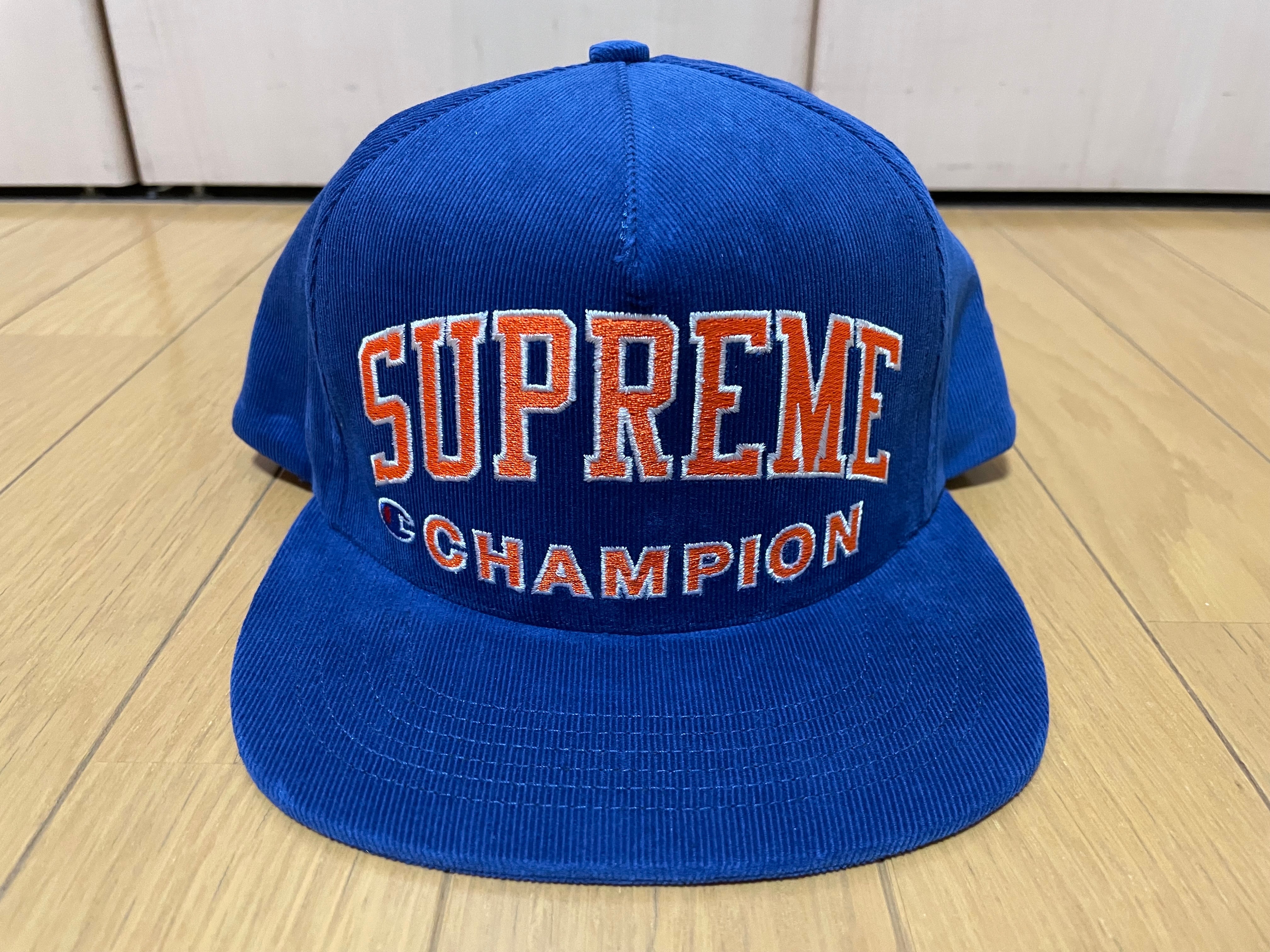 17SS Supreme Champion Embroidered Logo 5-Panel Cap Royal Blue
