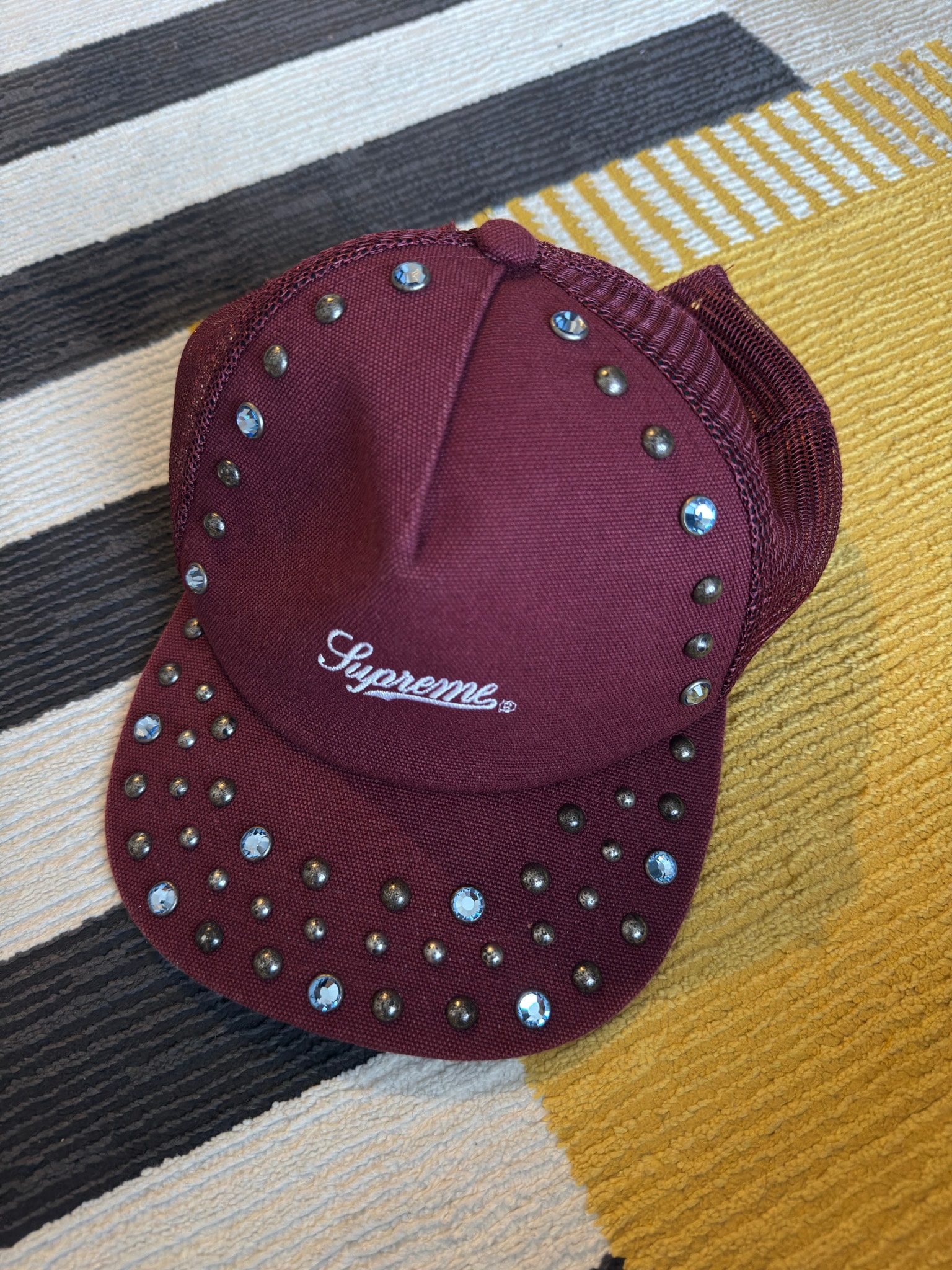 Supreme x B.B. Simon Studded Canvas 5-Panel "Burgundy"