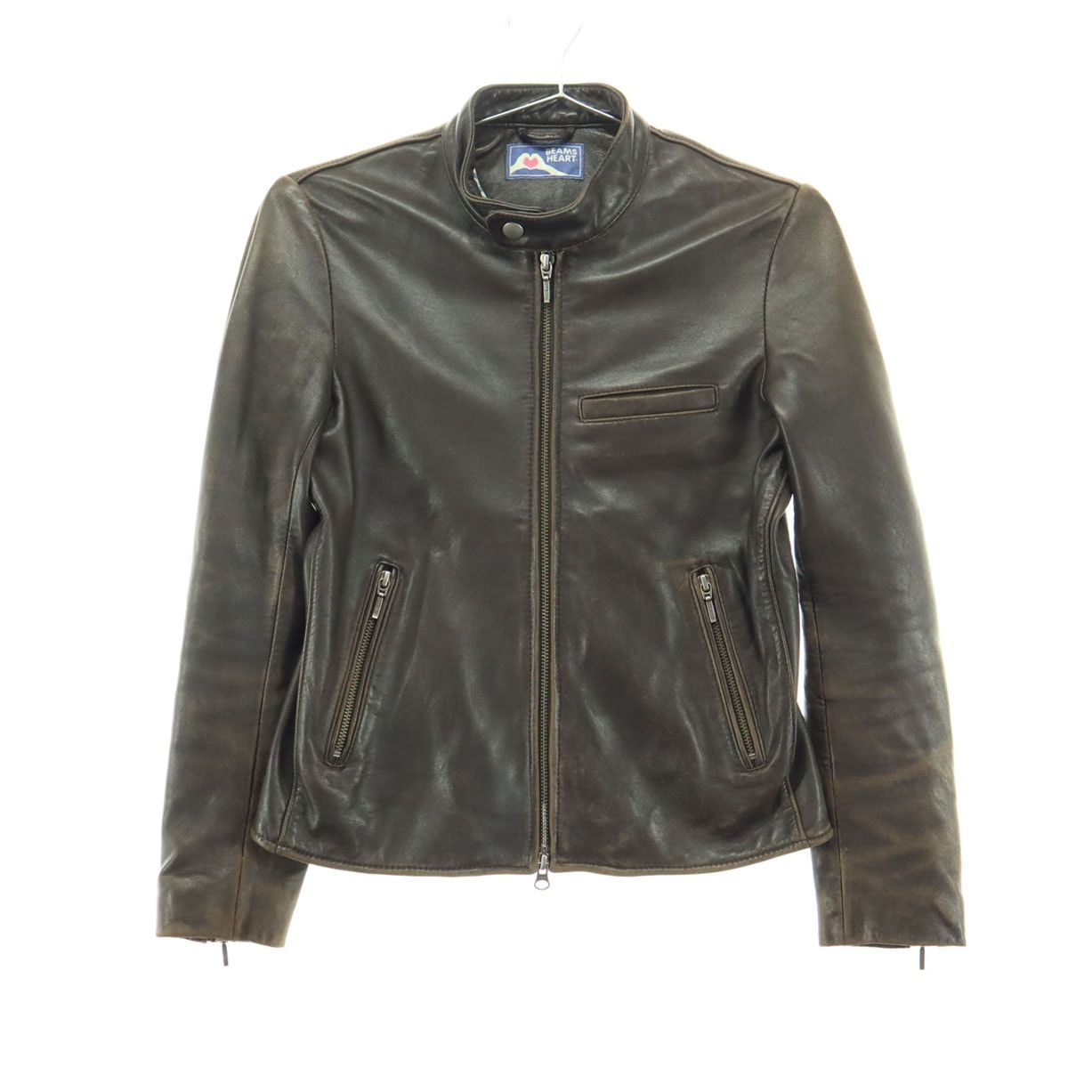 BEAMS HEART ビームスハート 長袖 レザージャケット ブラウン系