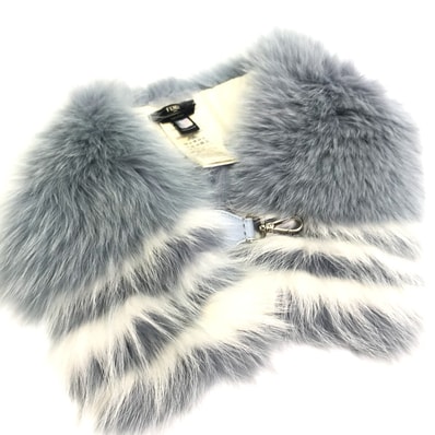 フェンディ FENDI ファー 留めフック付き ティペット FNG426 スヌード マフラー ファー ブルー