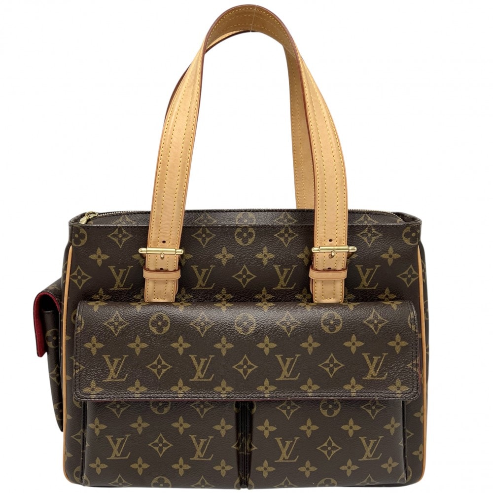 LOUIS VUITTON ルイヴィトン トートバッグ ミュルティプリシテ ハンドバッグ 肩掛け M51162 モノグラムキャンバス    ブラウン 茶 ゴールド金具 レディース【中古品】