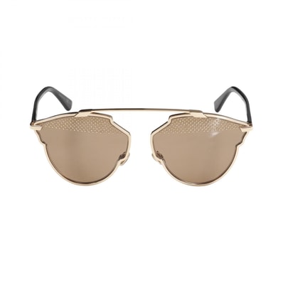 ディオール Dior SoRealS サングラス 衣料品 GP / プラスチック レディース ゴールド系 / ブラック系 DIORSOREALRHL5V 【中古】