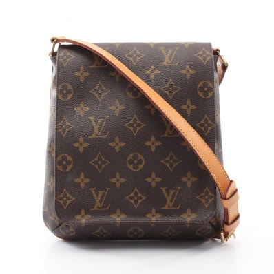 ルイ・ヴィトン LOUIS VUITTON ミュゼットサルサ ロングストラップ ショルダーバッグ バッグ PVCコーティングキャンバス レザー モノグラム レディース ブラウン系 M51387 【中古】