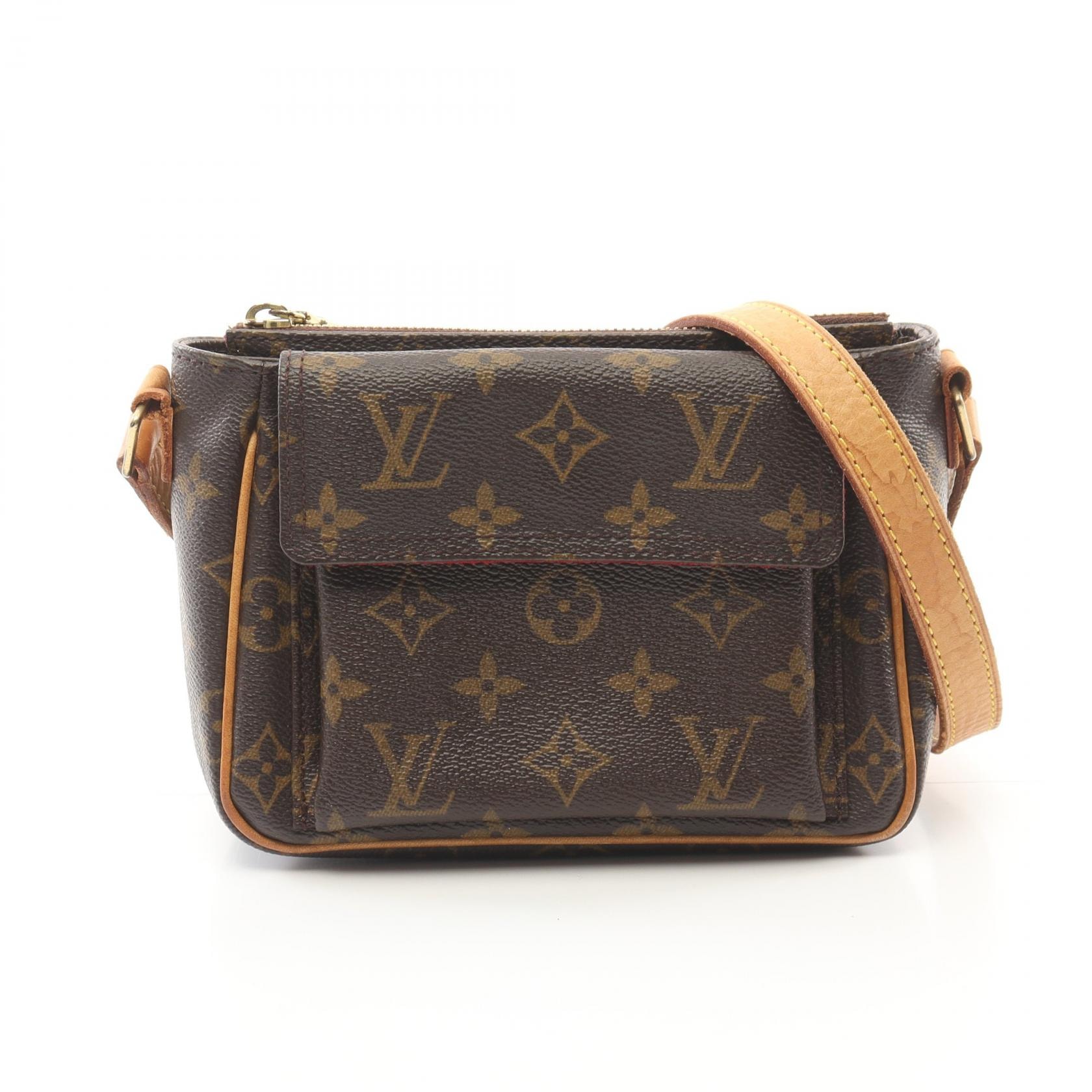 ルイ・ヴィトン LOUIS VUITTON ヴィバシテPM ショルダーバッグ バッグ PVCコーティングキャンバス レザー モノグラム レディース ブラウン系 M51165 【中古】