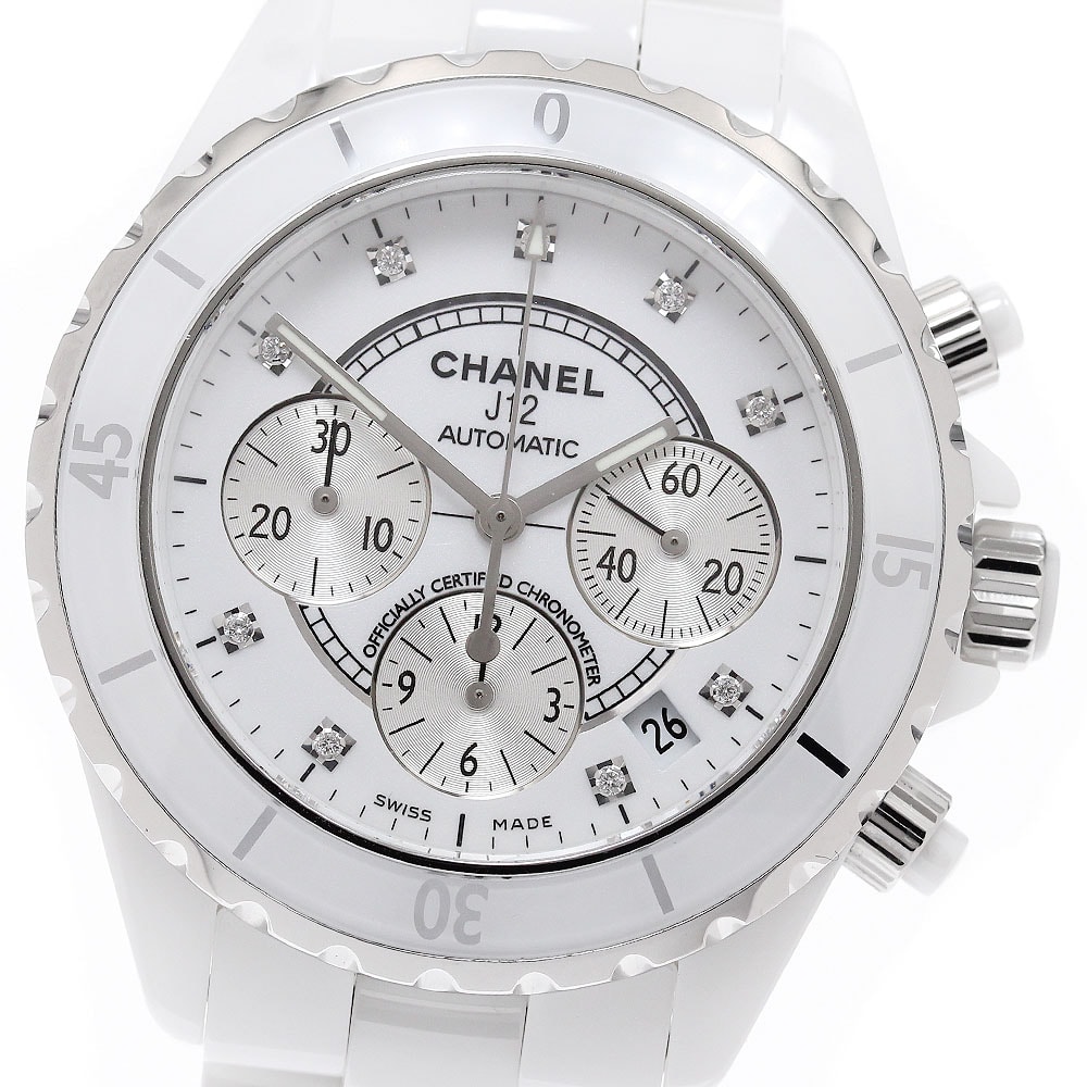 ☆美品 シャネル J12 白セラミック H2009 メンズ 【中古】