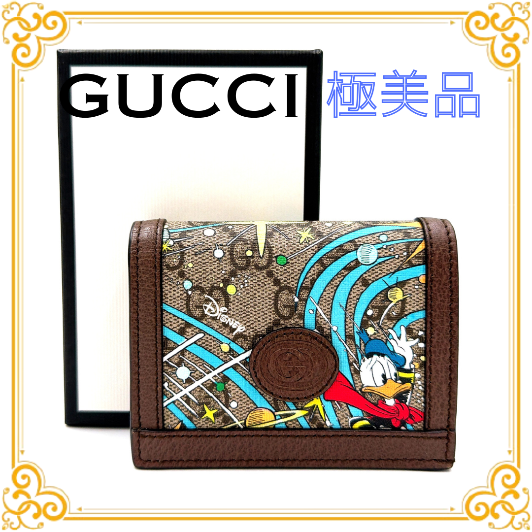 GUCCI x Disney Donald Duck GG Supreme Compact Wallet