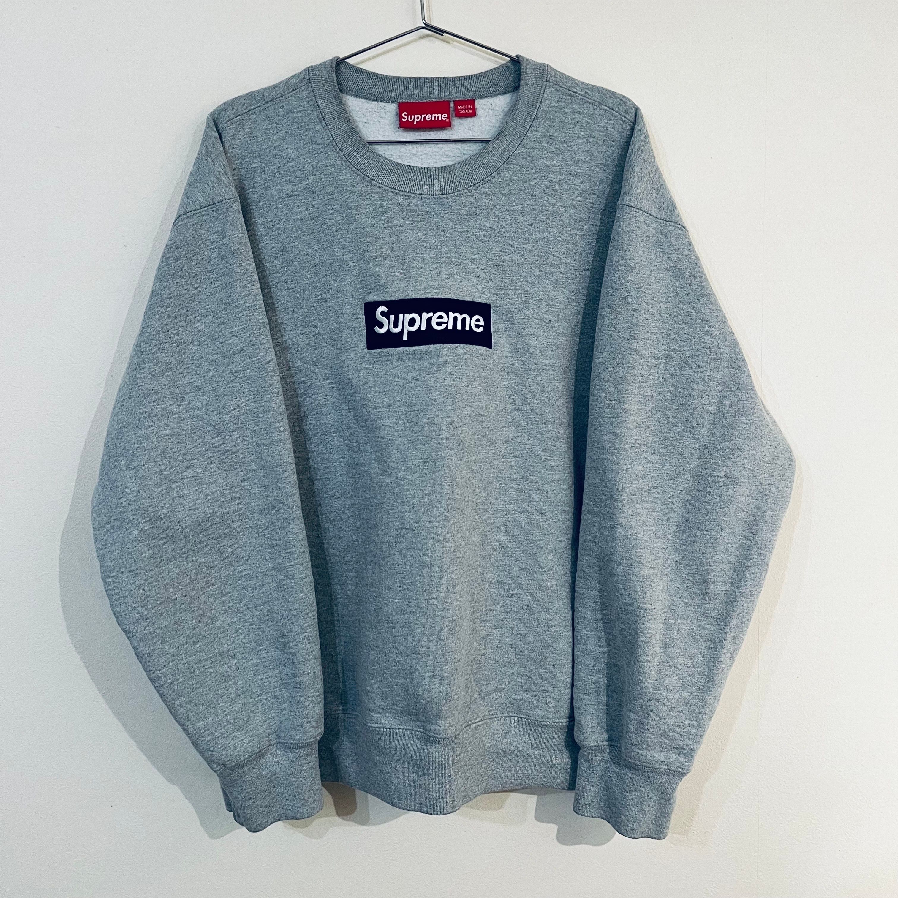 Supreme Box Logo Crewneck "Heather Grey" (22FW)