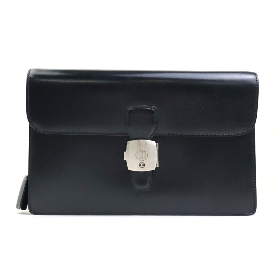 ダンヒル Dunhill セカンドバッグ レザー ブラック メンズ【中古】 r11347r