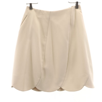 FOXEY NEW YORK フォクシーニューヨーク 日本製 ミディスカート 40 クリーム