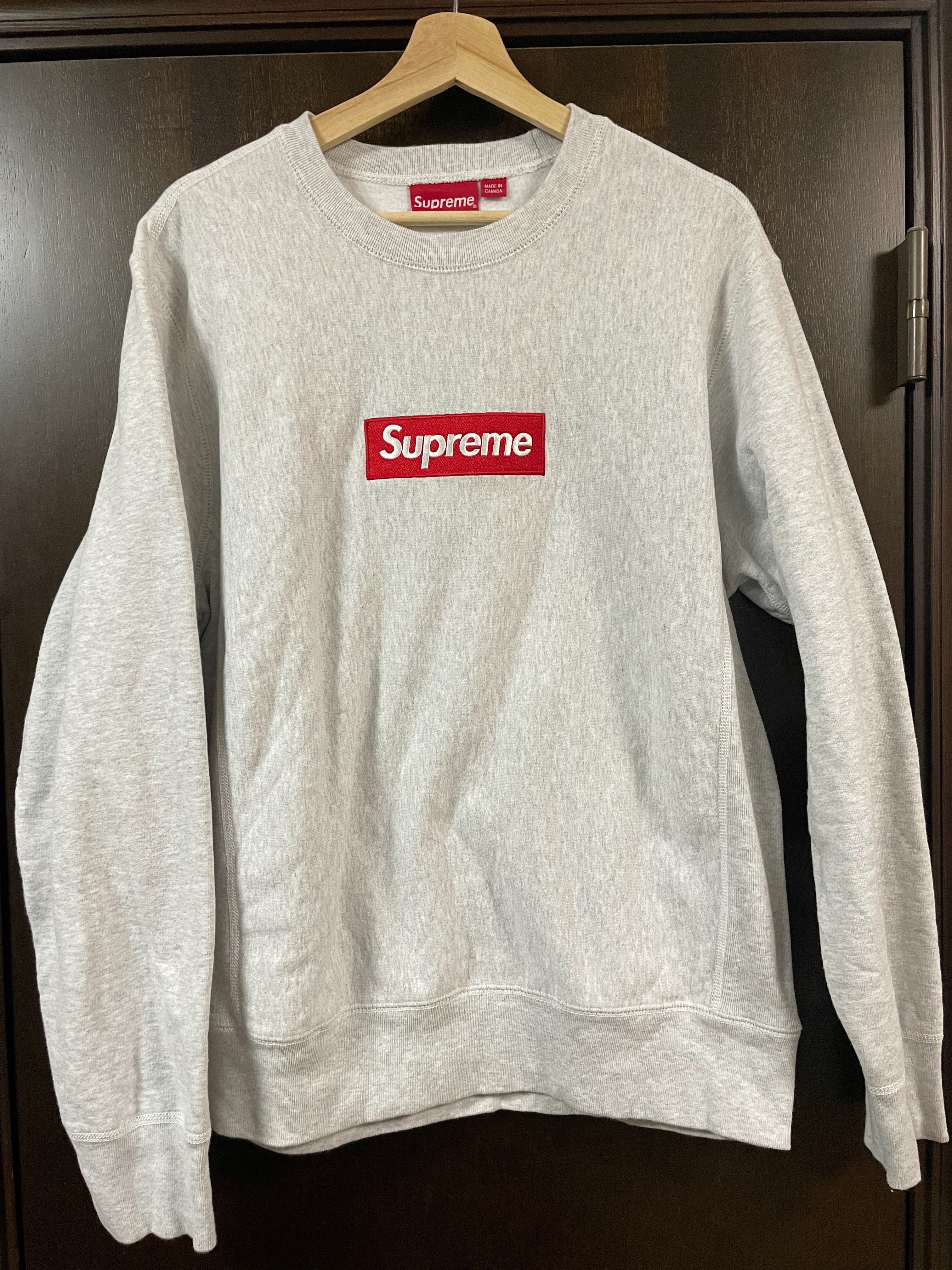 Supreme Box Logo Crewneck Sweatshirt "Ash Grey" (18FW)