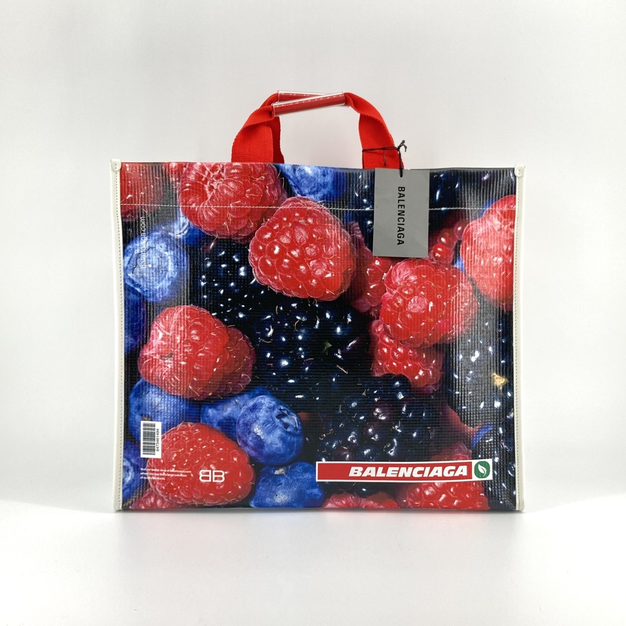 BALENCIAGA(バレンシアガ) ANTWERP ミディアム ナッパカーフスキン グラフィックプリント 787982 トートバッグ レッド
