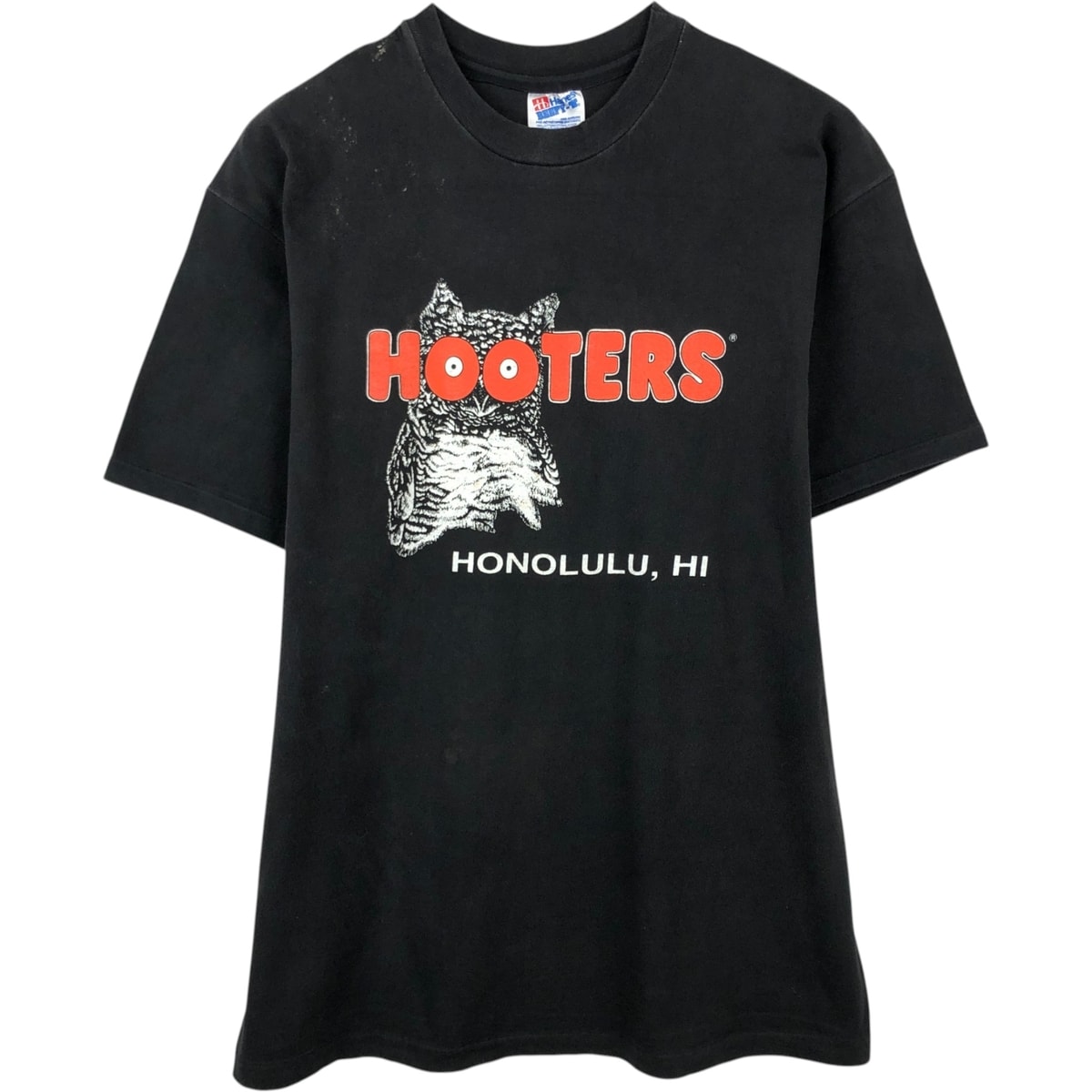 古着 80年代 ヘインズ Hanes BEEFY-T HOOTERS フーターズ アドバタイジングTシャツ USA製 メンズL相当 ヴィンテージ/eaa651134