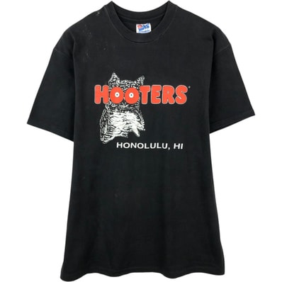 古着 80年代 ヘインズ Hanes BEEFY-T HOOTERS フーターズ アドバタイジングTシャツ USA製 メンズL相当 ヴィンテージ/eaa651134