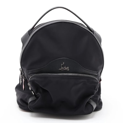 ■美品 クリスチャンルブタン リュックサック レザー×ナイロン