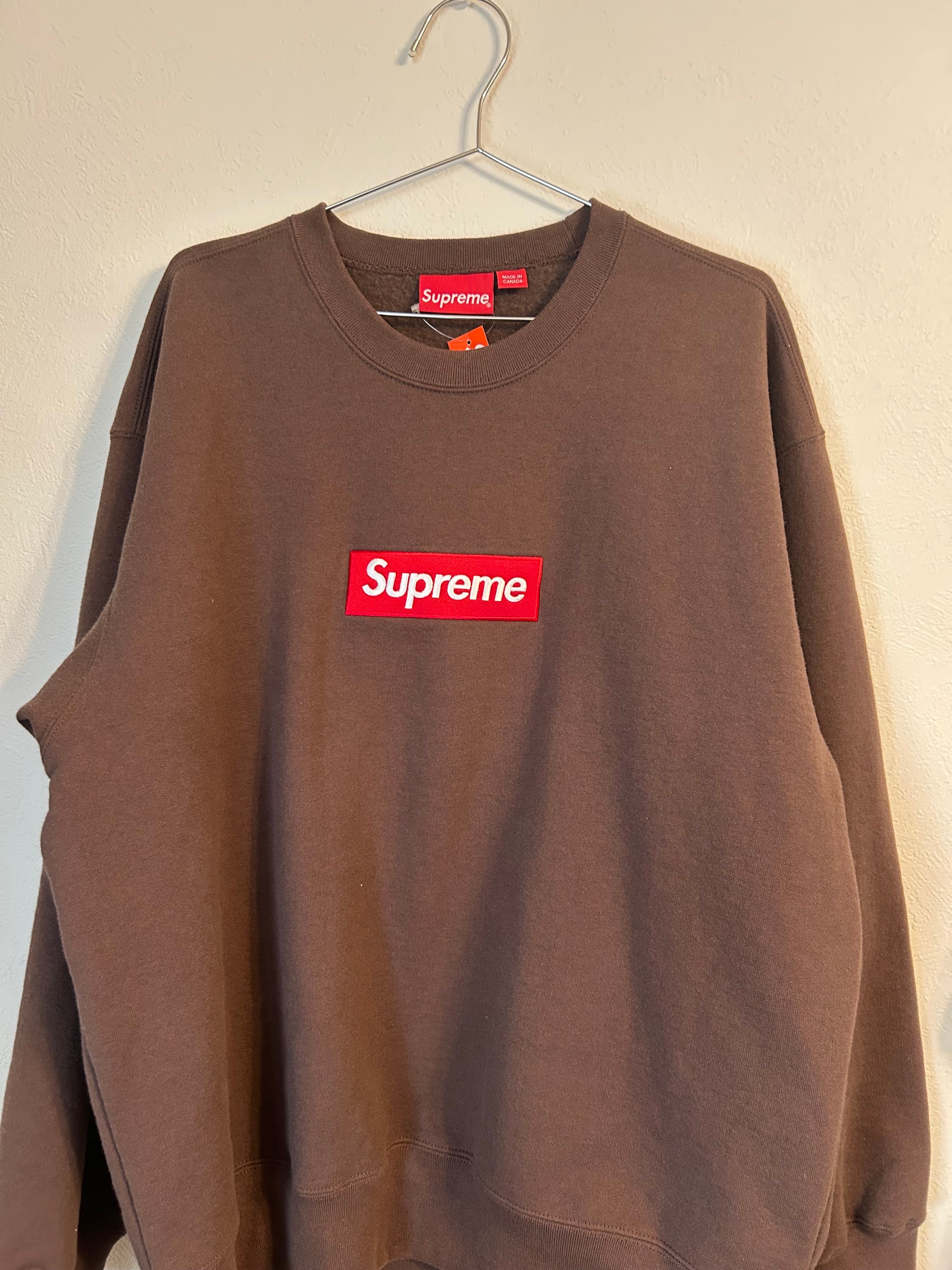 Supreme Box Logo Crewneck "Brown" (22FW)