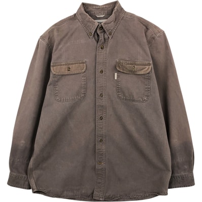 古着 カーハート Carhartt ORIGINAL FIT 長袖 ボタンダウン ワークシャツ メンズL相当/eaa477976