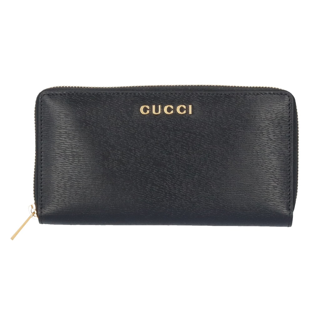 グッチ スクリプト ジップアラウンドウォレット 長財布 レザー 772642 ユニセックス GUCCI 中古