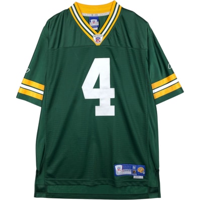 古着 リーボック Reebok NFL GREEN BAY PACKERS グリーンベイパッカーズ Vネック メッシュ ゲームシャツ フットボールシャツ メンズM相当/eaa643229