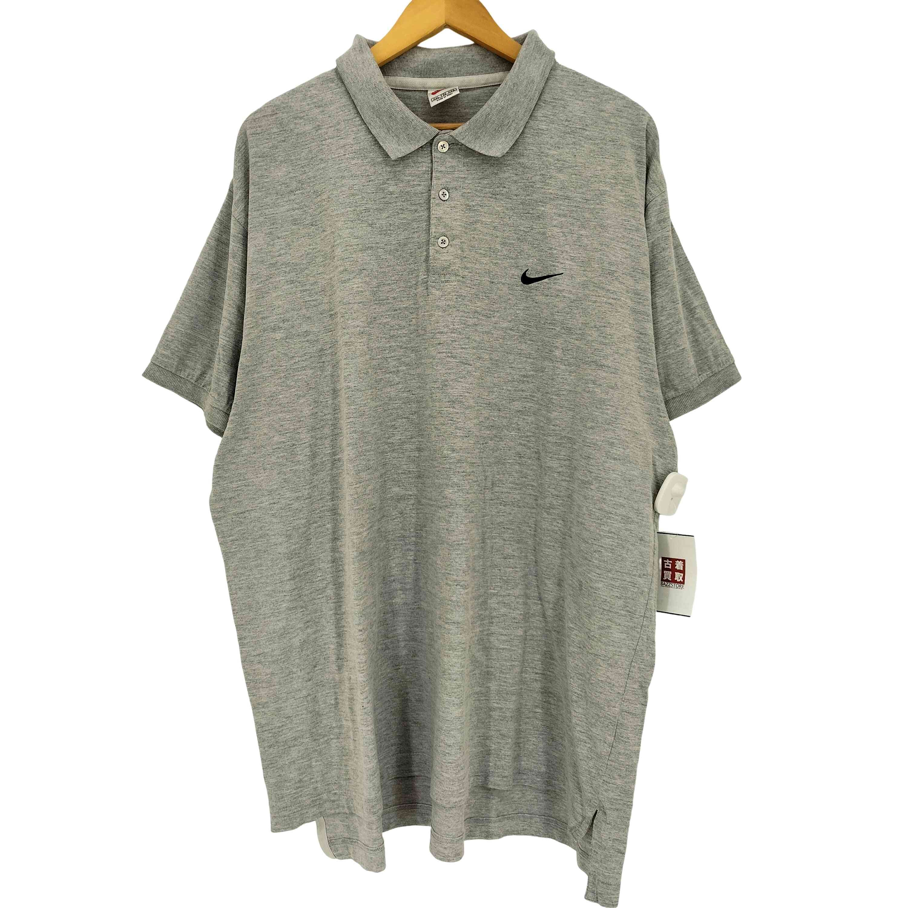 90-00s 白タグ スウッシュ ワンポイント刺繍 ポロシャツ【1142089679100】