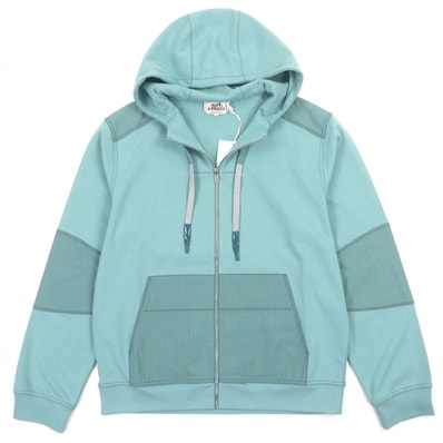 未使用品 エルメス パーカー ヴォワルH グリーン メンズ M