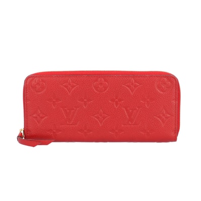 ルイヴィトン ポルトフォイユクレマンス モノグラムアンプラント 長財布 モノグラムアンプラント M61701 レディース LOUIS VUITTON 中古