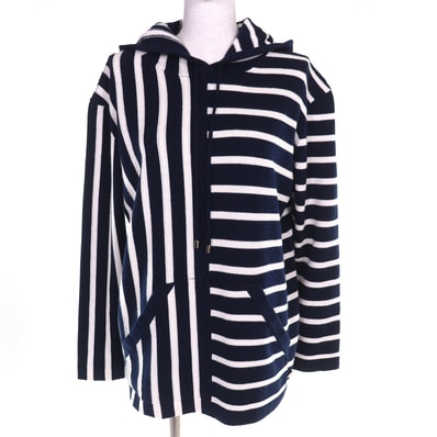 極美品 シャネル ココマーク ボーダー ニットパーカー 36 P77102