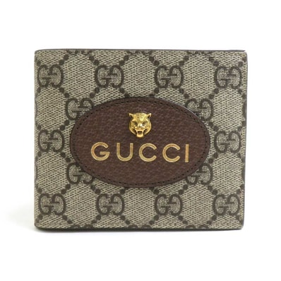 グッチ GUCCI 札入れ ネオヴィンテージ GGスプリームキャンバス ブラウン メンズ 473954【中古】 r11246j