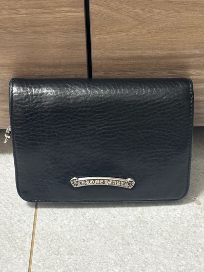 Chrome Hearts Joey by Fold Wallet / Heavy Leather "Black"