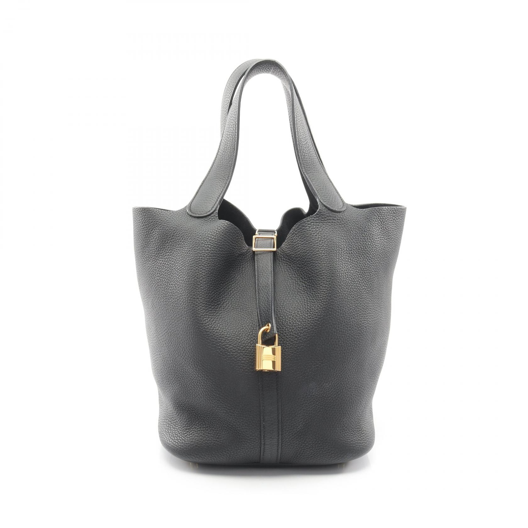 エルメス HERMES ピコタンロックGM ハンドバッグ バッグ レザー トリヨンクレマンス D刻印(2019年製造) レディース ブラック系 【中古】