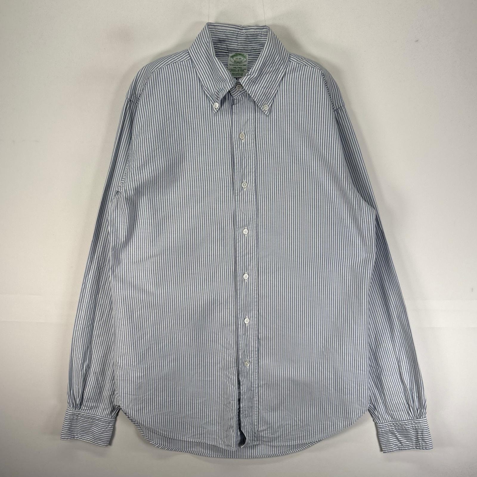 古着 ブルックスブラザーズ Brooks Brothers 長袖シャツ Makers M  ブルー系 ストライプ メンズ
