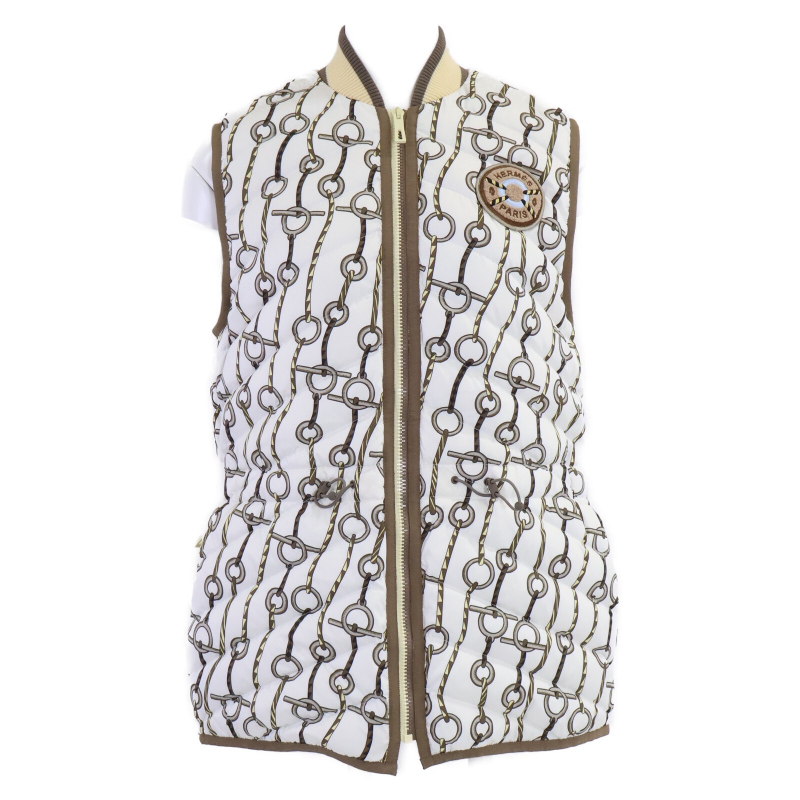 エルメス 【美品/国内正規/23AW】3H0163D2 総柄 キルティング ダウン 34