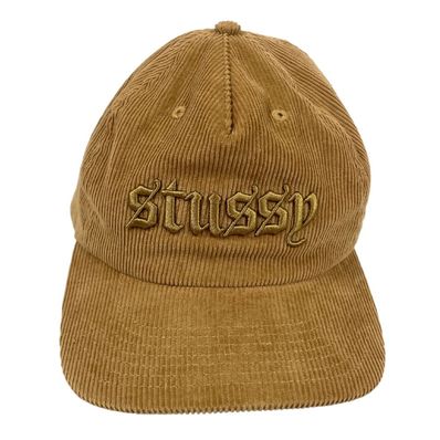 STUSSY ステューシー ロゴ コーデュロイ キャップ ブラウン 50950