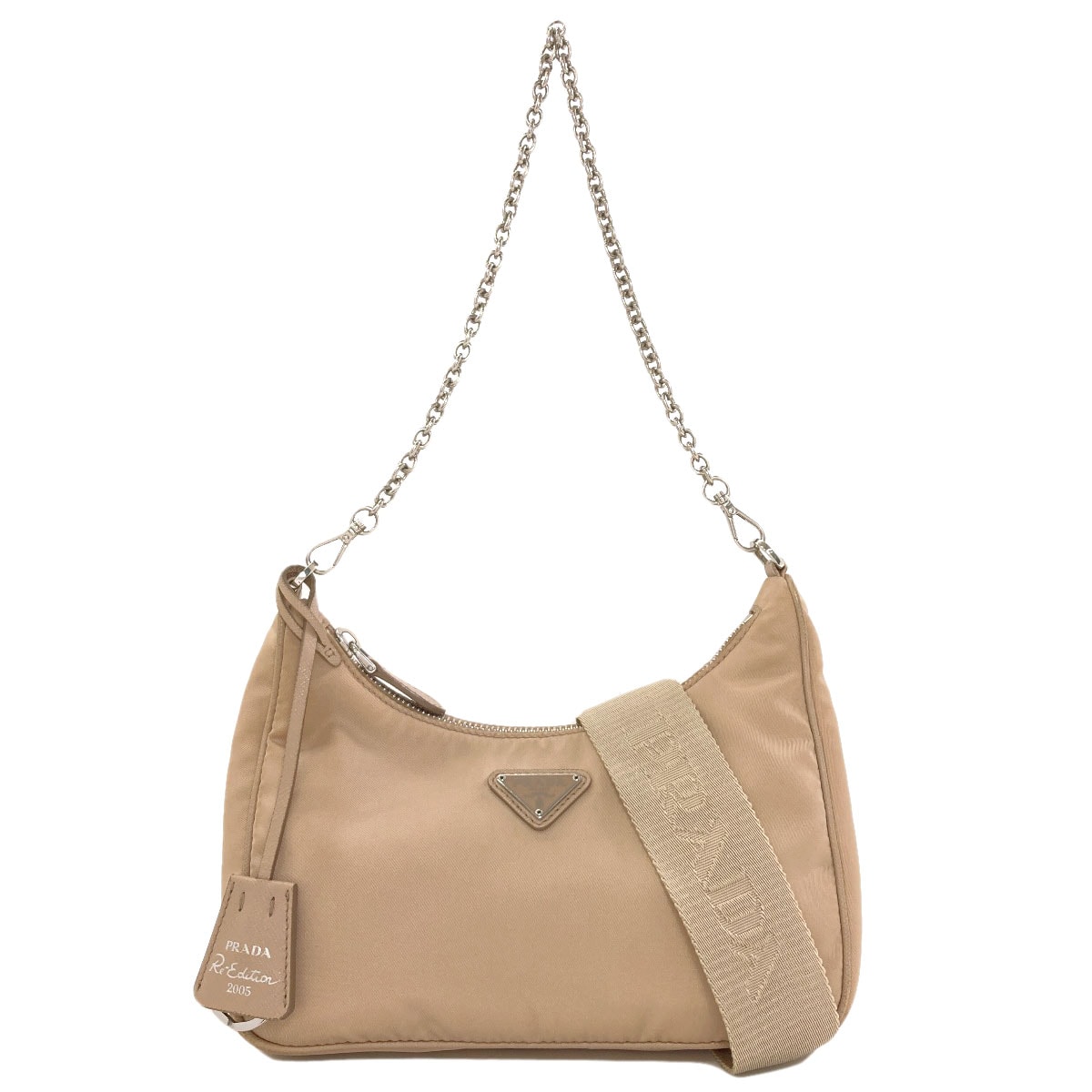 PRADA プラダ ロゴ金具 リ エディション 2WAY ハンドバッグ ナイロン レディース [中古]