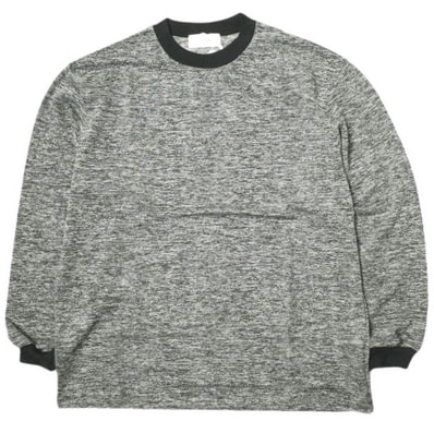 新品 Ernie Palo アーニーパロ 25SS 日本製 Melange L/S T-shirt メランジロングスリーブTシャツ EP09CT07 48 BLACK 長袖 定価46,200円 リンガー リブ トップス g21359