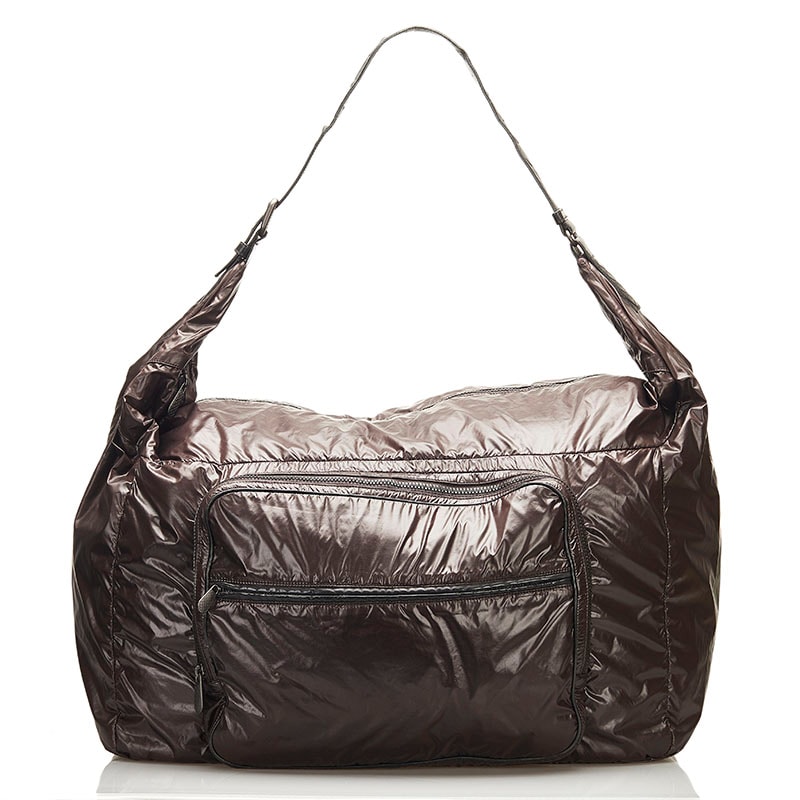 ボッテガヴェネタ スピンネーカー ワンショルダーバッグ 244903 ブラウン ナイロン レザー メンズ BOTTEGAVENETA 【中古】