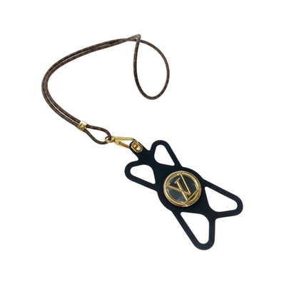 LOUIS VUITTON ルイヴィトン フォンホルダー・ルイーズ M68382 ネックストラップ スマホホルダー 布袋有