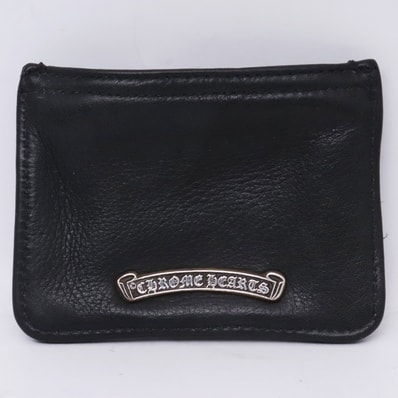 CHROME HEARTS コインパース 3×4 ブラック ヘビーレザー