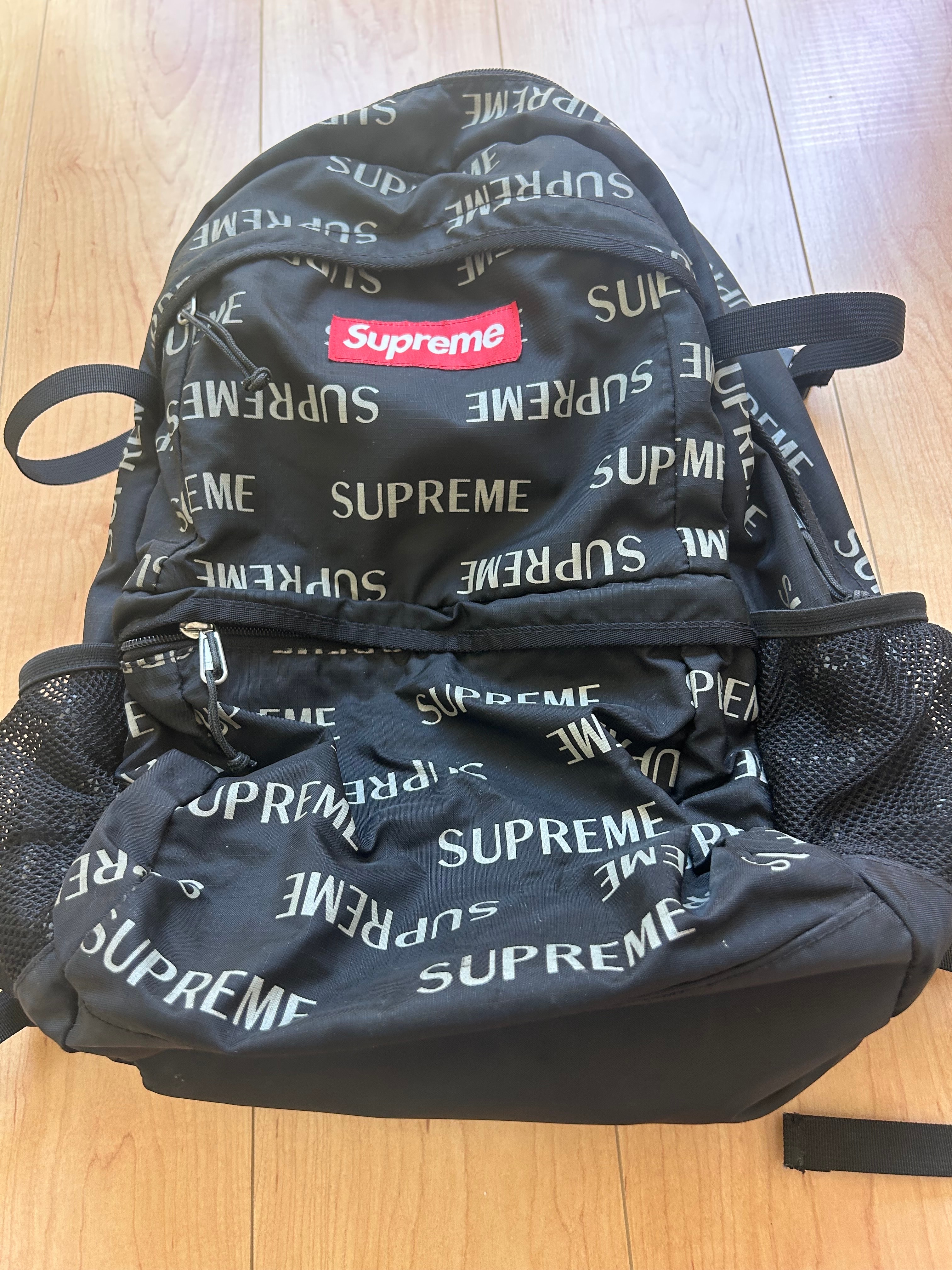 Supreme 3M Reflective Repeat Backpack "Black"