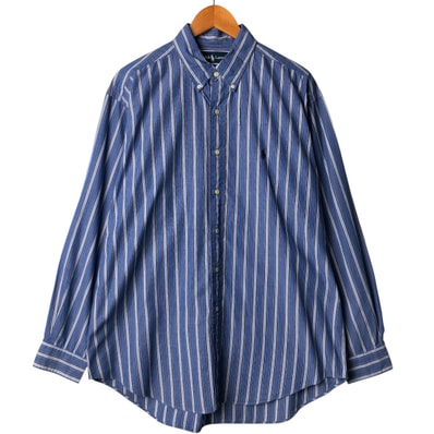 古着 ラルフローレン Ralph Lauren BLAKE 長袖 ボタンダウンストライプシャツ メンズL相当/eaa565592