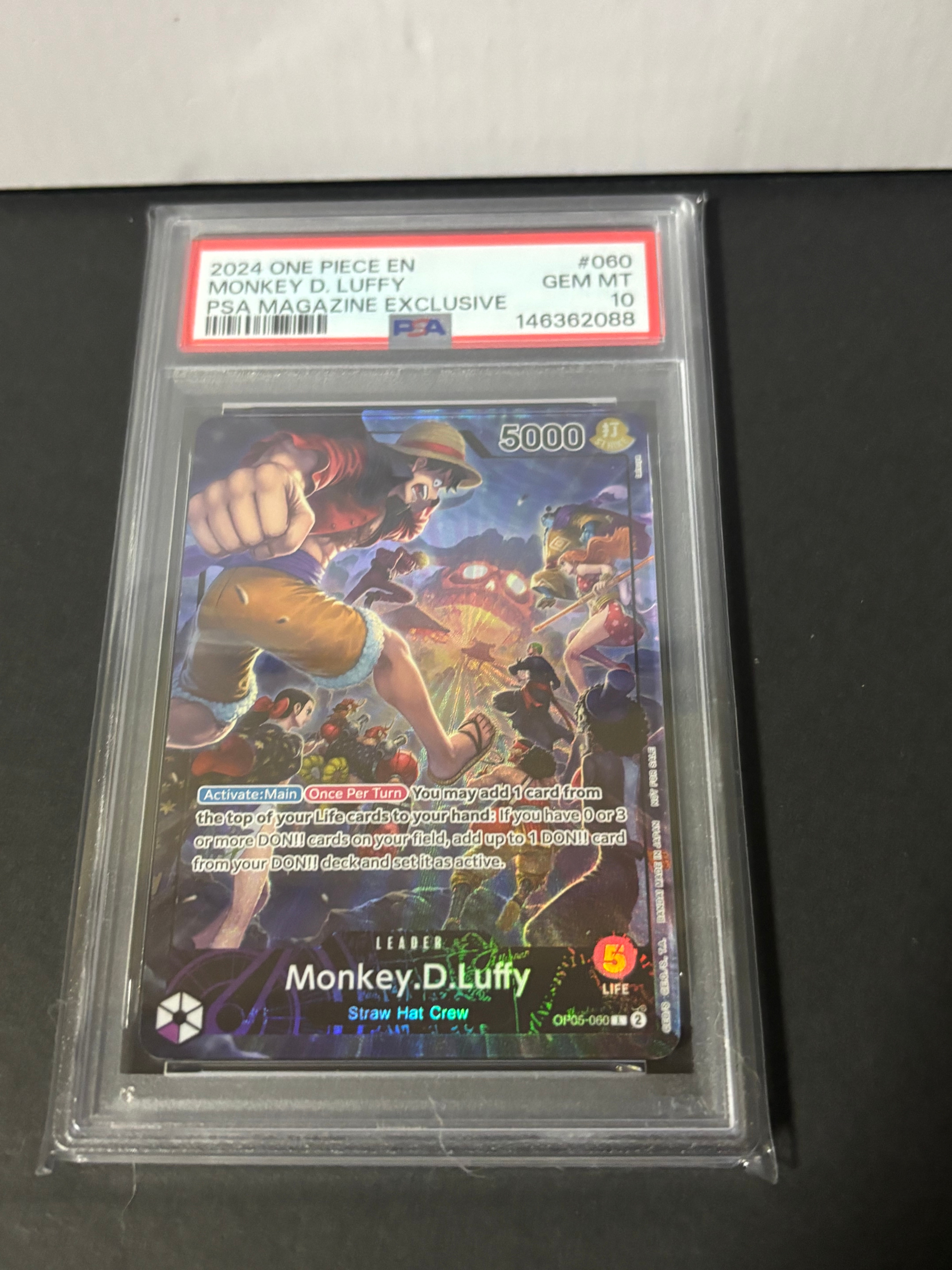 PSA10】モンキー・D・ルフィ L [OP05-060]【英語版】（PSA限定コラボ